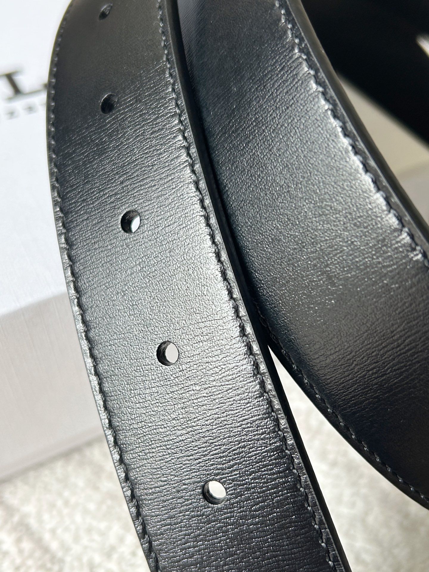 Bally Men’s Leather Belt: Modern Style with Double Belts, 3.4cm Width. - 图片 6