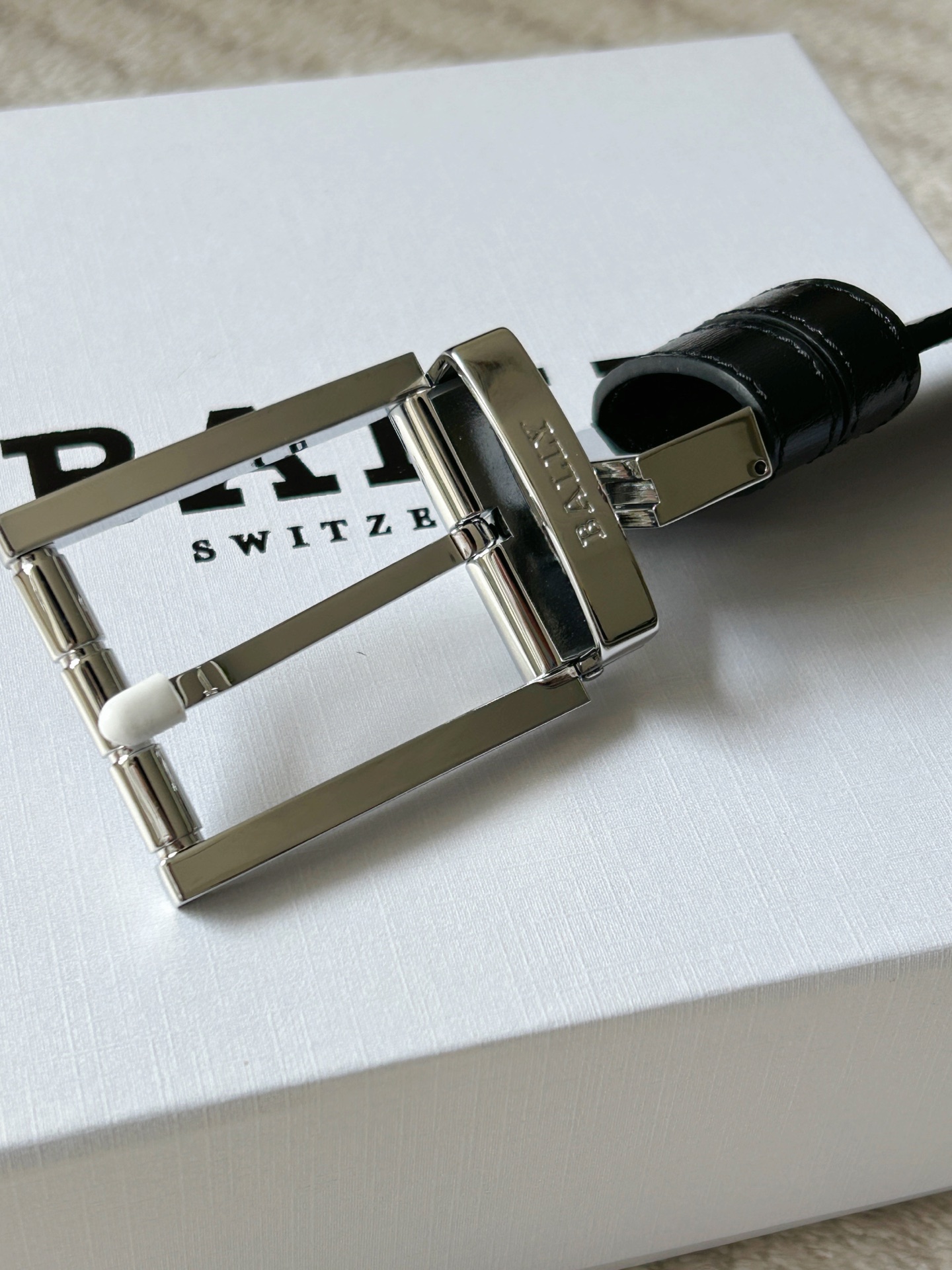 Bally Men’s Leather Belt: Modern Style with Double Belts, 3.4cm Width. - 图片 3