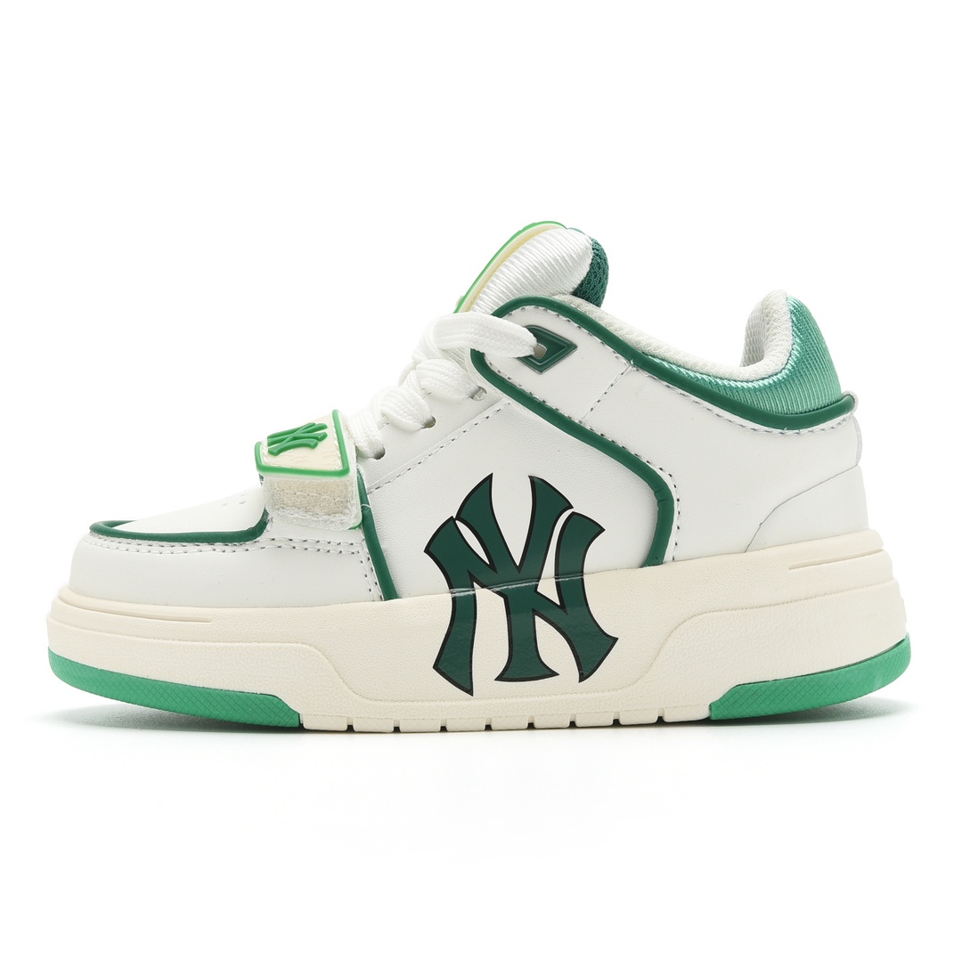 MLB官方同步 男女儿童休闲板鞋复古老花中帮学生潮鞋春夏新款童鞋 码数 24-37 （24-27 松紧带 28-37 鞋带）-选品中心