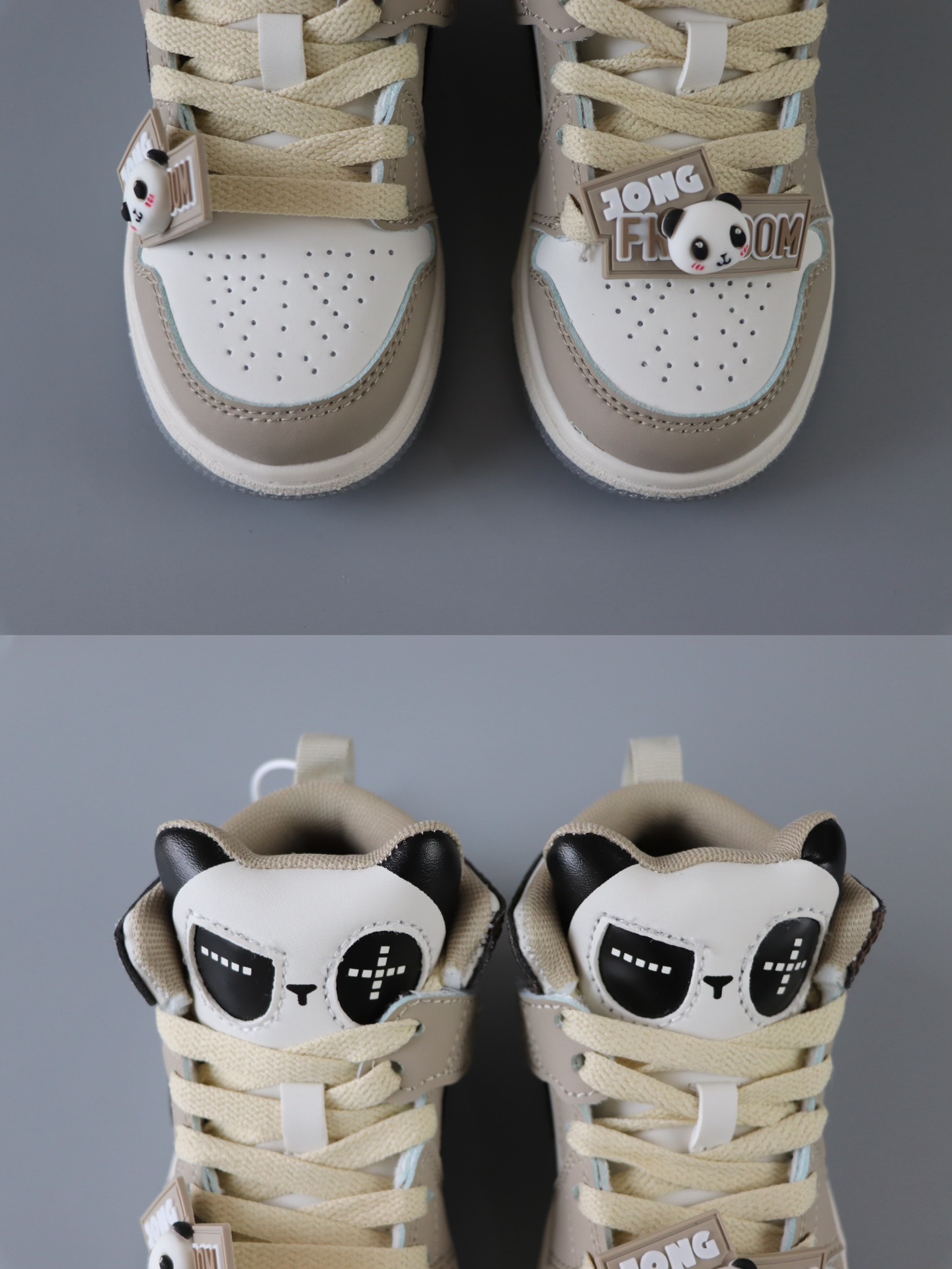 图片[6]-乔一新款亮灯熊猫儿童中帮魔术贴运动鞋 尺码：24-37 乔一款式设计，百搭又时髦🆒 鞋舌可亮灯，真的超好看😍 魔术贴设计，🉑️拆卸的可爱卡通 独家首发，推荐get✔️-选品中心