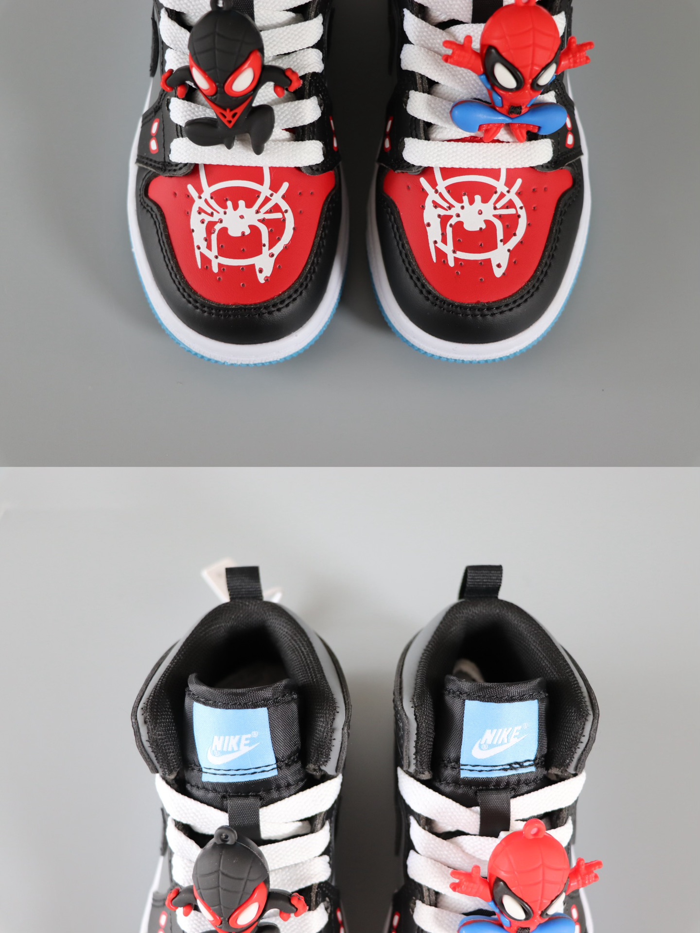 图片[7]-Jordan/乔丹 童鞋蜘蛛侠卡通玩偶版本上线👣你家有个fashion宝贝👶🏻中底注胶孔内置真Sole气垫❗️耐克Air Jordan Brand 1 Mid GS\”Hulk\”AJ1乔丹一代中帮经典复古文化休闲运动篮球鞋“乔1童鞋系列” 类型：童鞋 尺码：22 23 24 25 26 27 28 29 30 31 32 33 34 35 36 37-选品中心