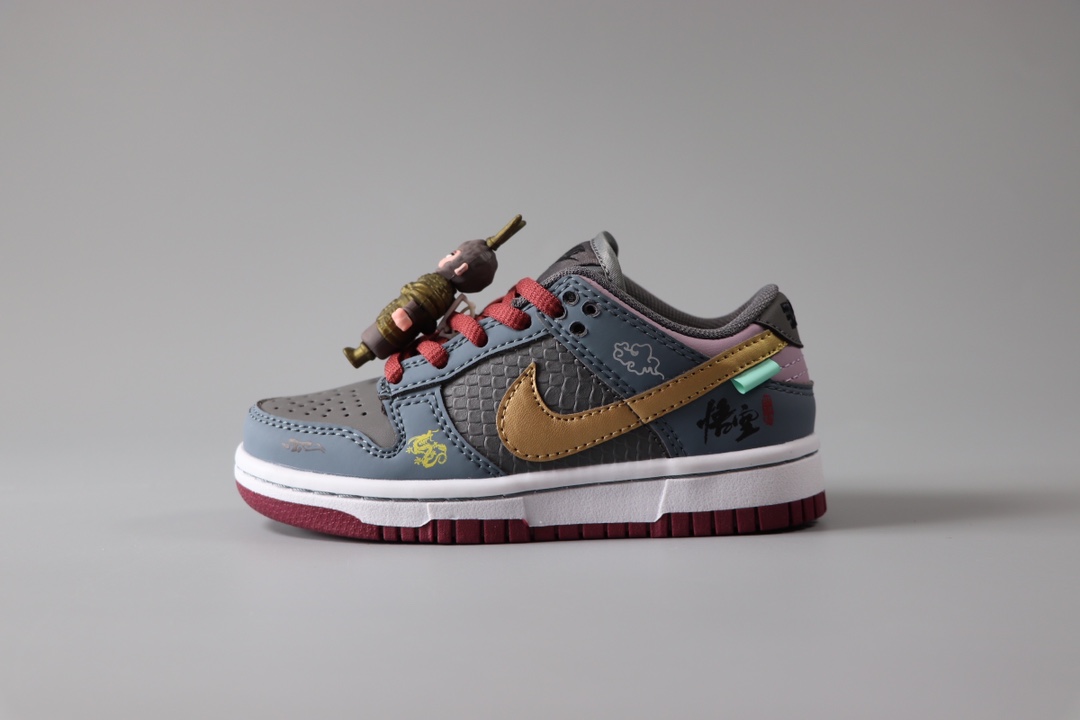 耐克Nike Dunk Low 儿童鞋游戏主题 黑神话悟空童鞋复古低帮休闲板鞋 DD1391604 尺码：22-37-选品中心