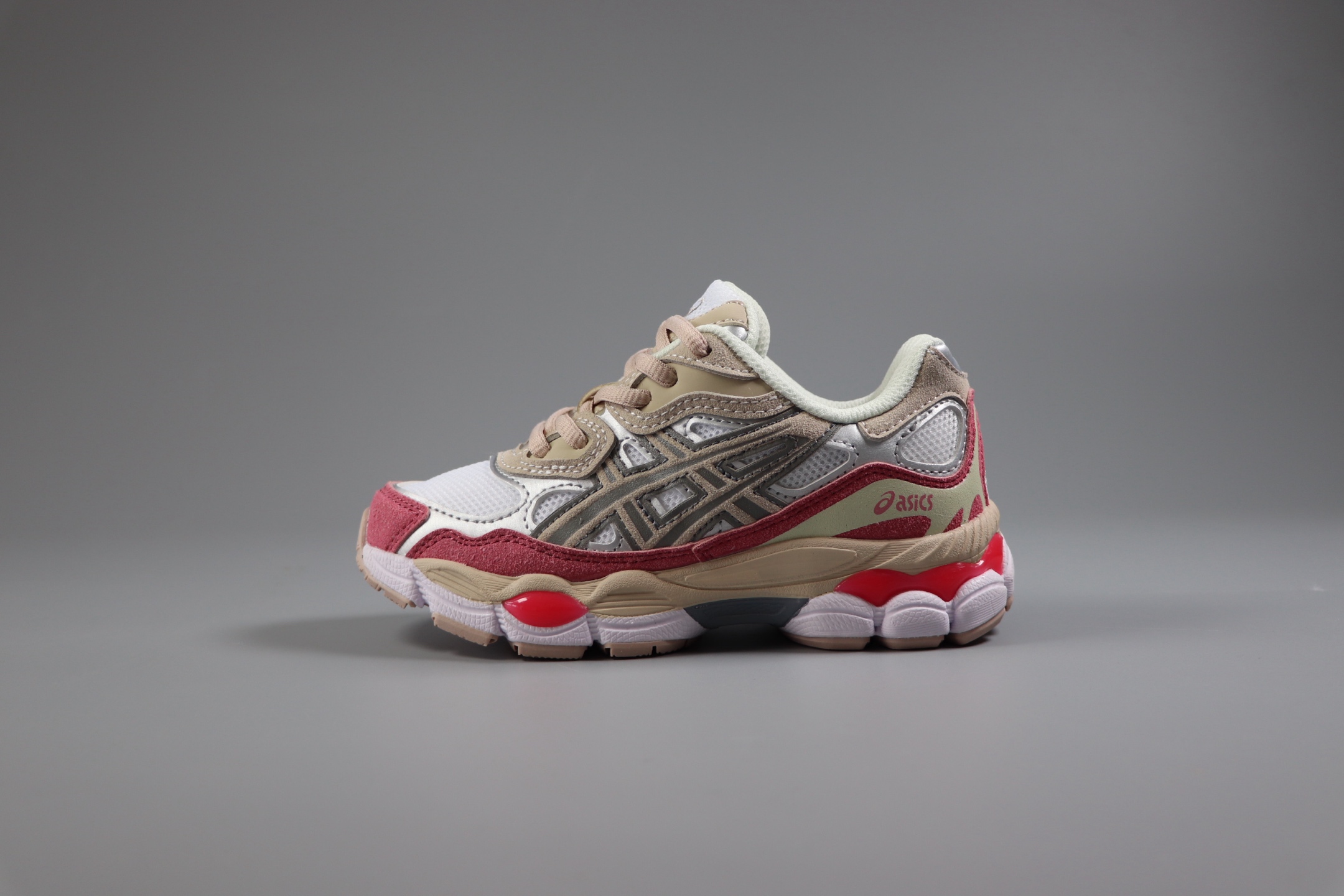 亚瑟士Asics Gel-NYC童鞋亚瑟士运动休闲透气儿童鞋专业跑鞋 米白粉色 26-37-选品中心