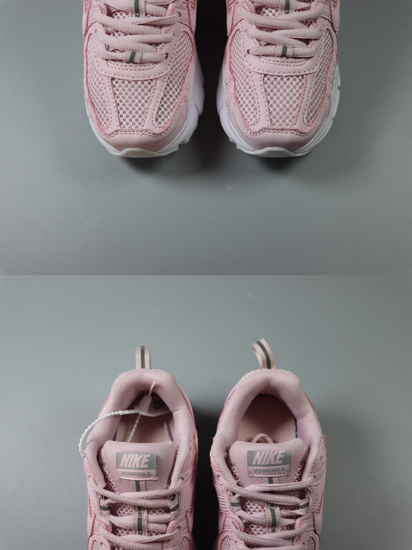 图片[7]-Nike Air Zoom Vomero5 童鞋定制 复古潮流运动鞋 鞋款采用多层设计，融入织物与合成材质，后跟网眼拼接和透气孔设计，轻盈透气Zoom Air缓震配置提供出色脚感。 货号：HF6998 600 尺码：25-37-选品中心