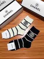 Chanel Sock- Mid Tube Socks Weave Women