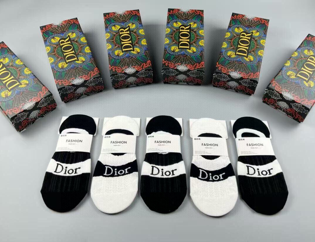 NO:299219,Dior · Dior D's new women's invisible socks [one box and five pairs] classic jacquard letter logo, pure cotton material, super comfortable and beautiful big brands to go out on the street, trendy people must have super easy to match socks, stockings, socks, dior, dior, dior, dior, socks19860909Dior · 迪奥D家新品女款隐形袜子【一盒五双】提花经典字母标志,纯棉材质,超舒适超美腻大牌出街,潮人必备超好搭袜子,丝袜,袜子,dior,dior,dior,socks,accessory