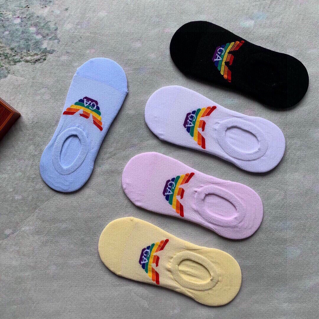 🆕EMPORIO ARMANI · 阿玛尼❗️新品女款隐形袜子❗️【一盒五双】提花经典logo标志，纯棉