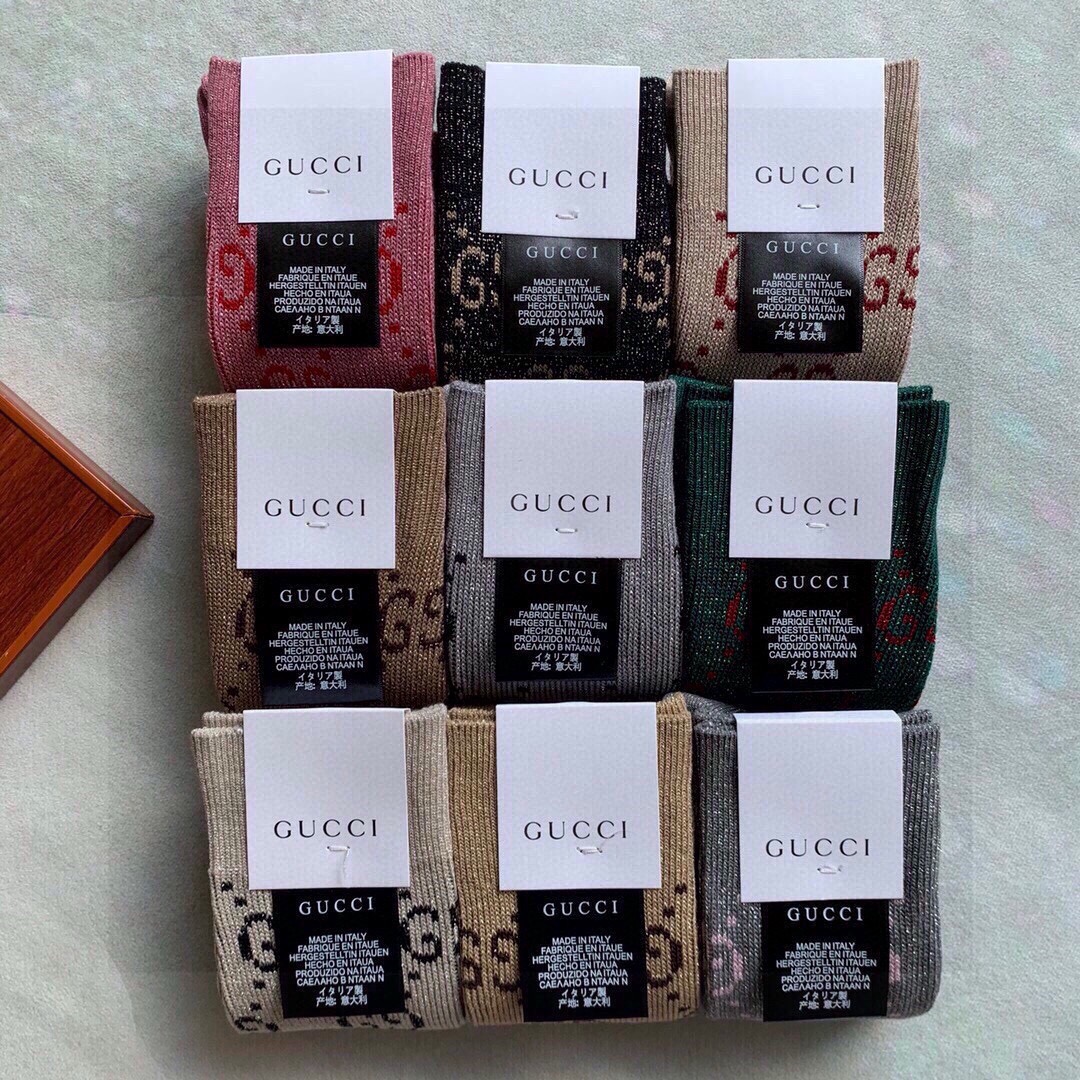 🆕Gucci · 古奇❗️G家经典长款小腿袜❗️【一盒一双】G家专柜一直在售的经典款，外贸订单全品相尾货