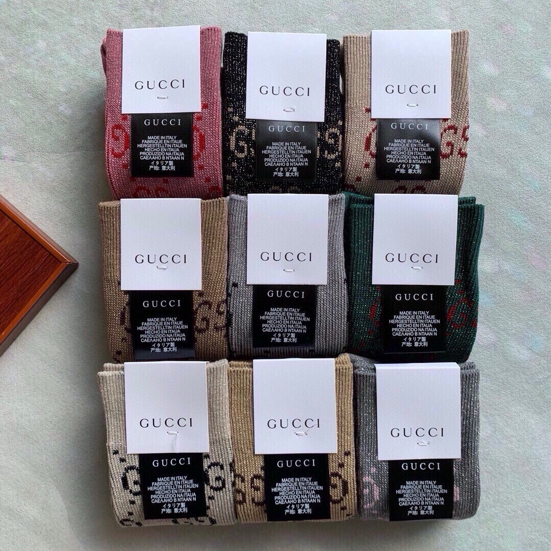 🆕Gucci · 古奇❗️G家经典长款小腿袜❗️【一盒一双】G家专柜一直在售的经典款，外贸订单全品相尾货