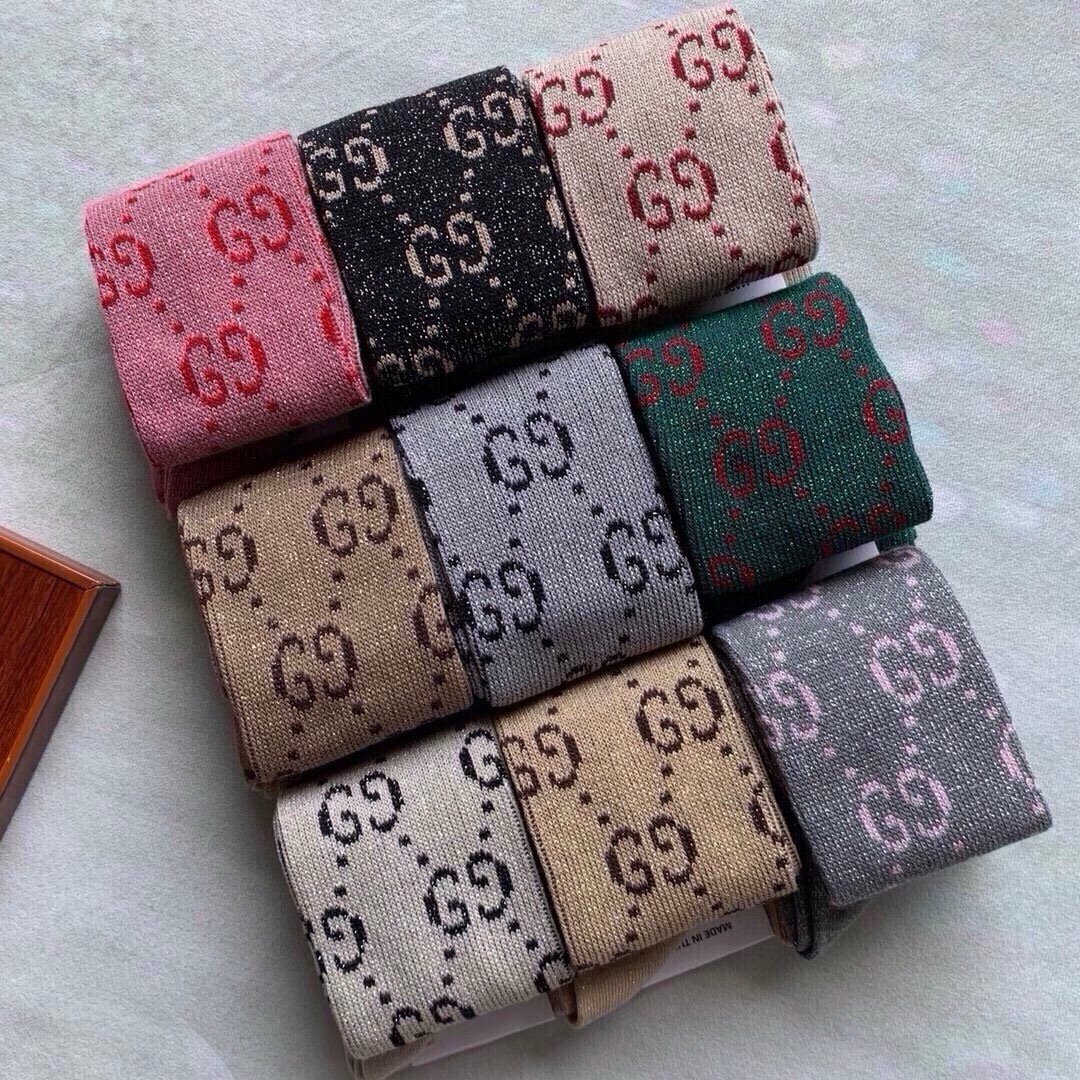 🆕Gucci · 古奇❗️G家经典长款小腿袜❗️【一盒一双】G家专柜一直在售的经典款，外贸订单全品相尾货❗️双针双路纯棉
