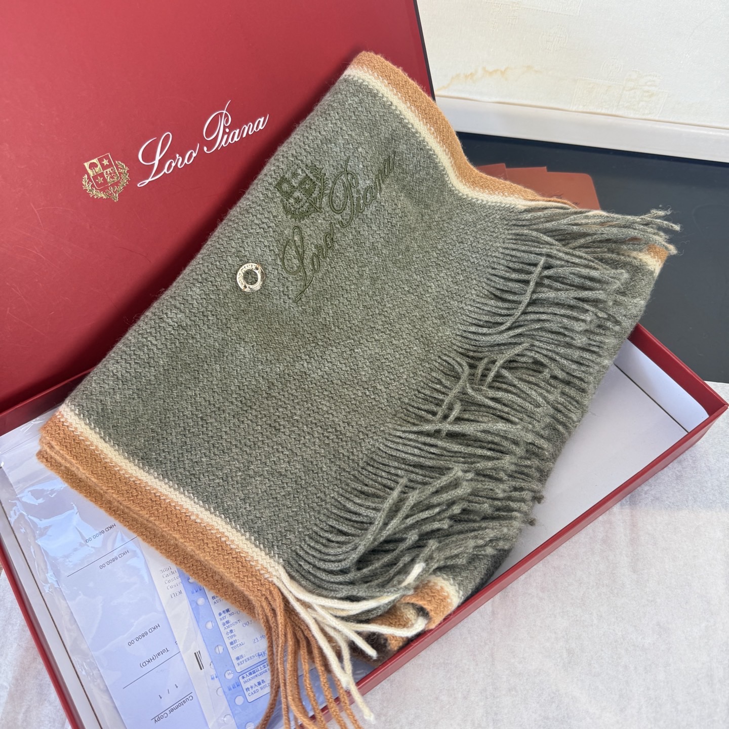 🆕Loro Piana · 诺悠翩雅秋冬新品羊绒针织围巾！出口尾单，客供顶级纱线！这款织法比较难，又很费纱线，工艺难度非