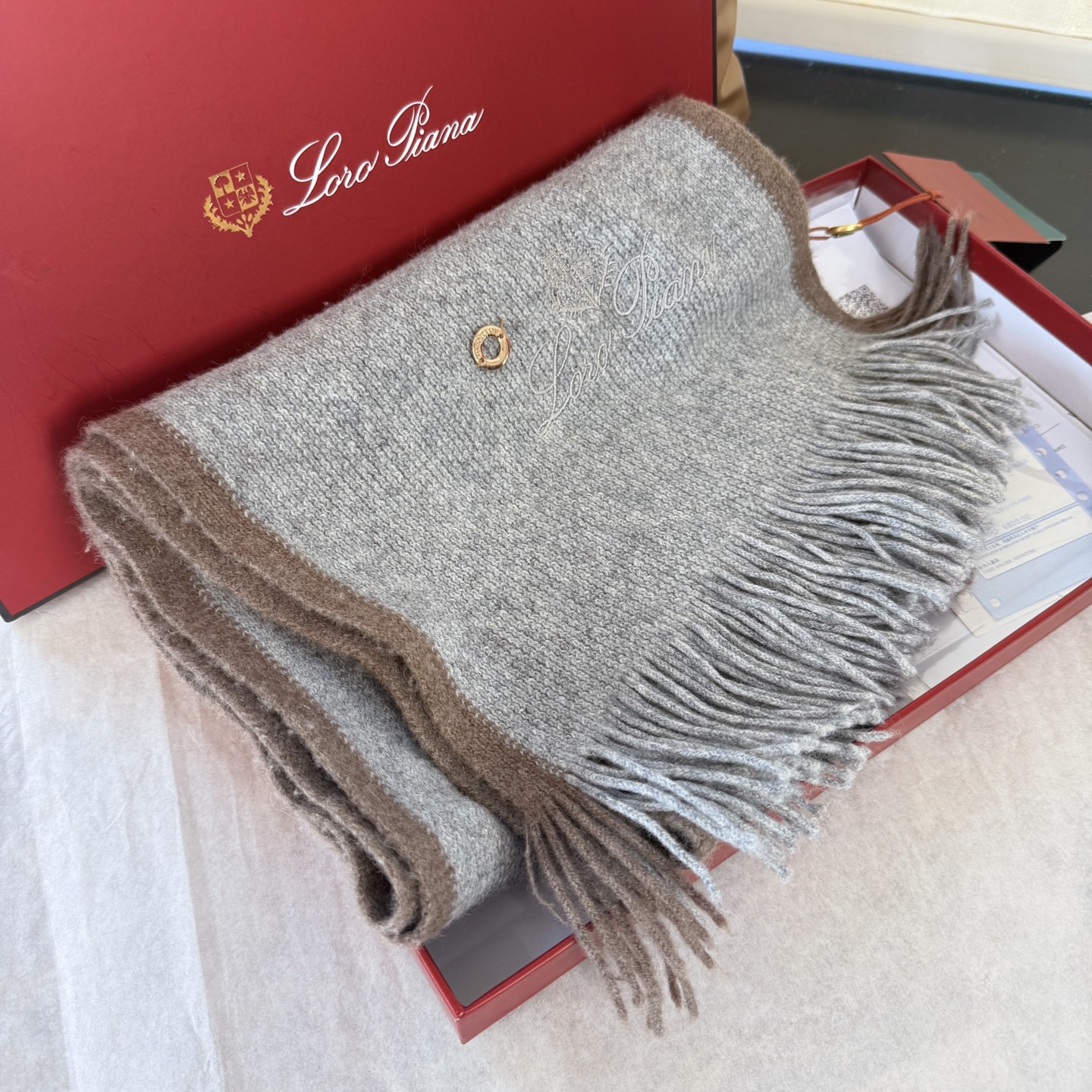 🆕Loro Piana · 诺悠翩雅秋冬新品羊绒针织围巾！出口尾单，客供顶级纱线！这款织法比较难，又很费纱线，工艺难度非