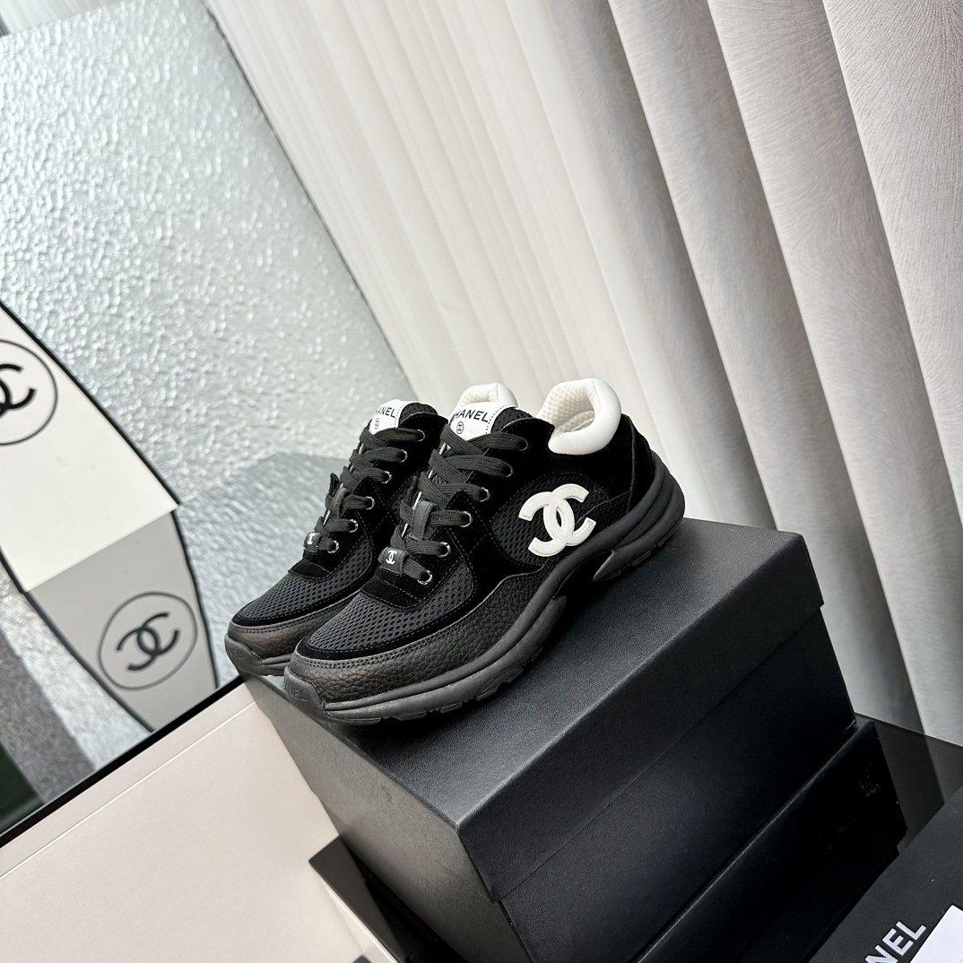 Chanel AAA
 Shoes Sneakers Splicing Chamois Rubber Fall/Winter Collection Casual