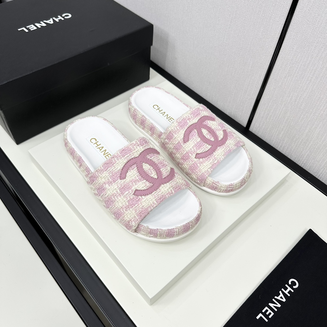 Chanel 7 stelle
 Scarpe Pantofole Replica di moda designer
 Pelle d’agnello Gomma pecora