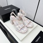 Chanel Chaussures Sandales Genuine Leather Peau de mouton Série d’été Fashion