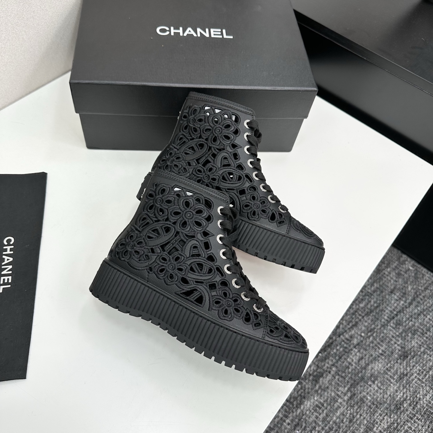 Chanel 2025 Fall/Winter Lace-Up Ankle Boots - Classic Style, Ultimate Comfort 11 i1758318463349 5974 0 9