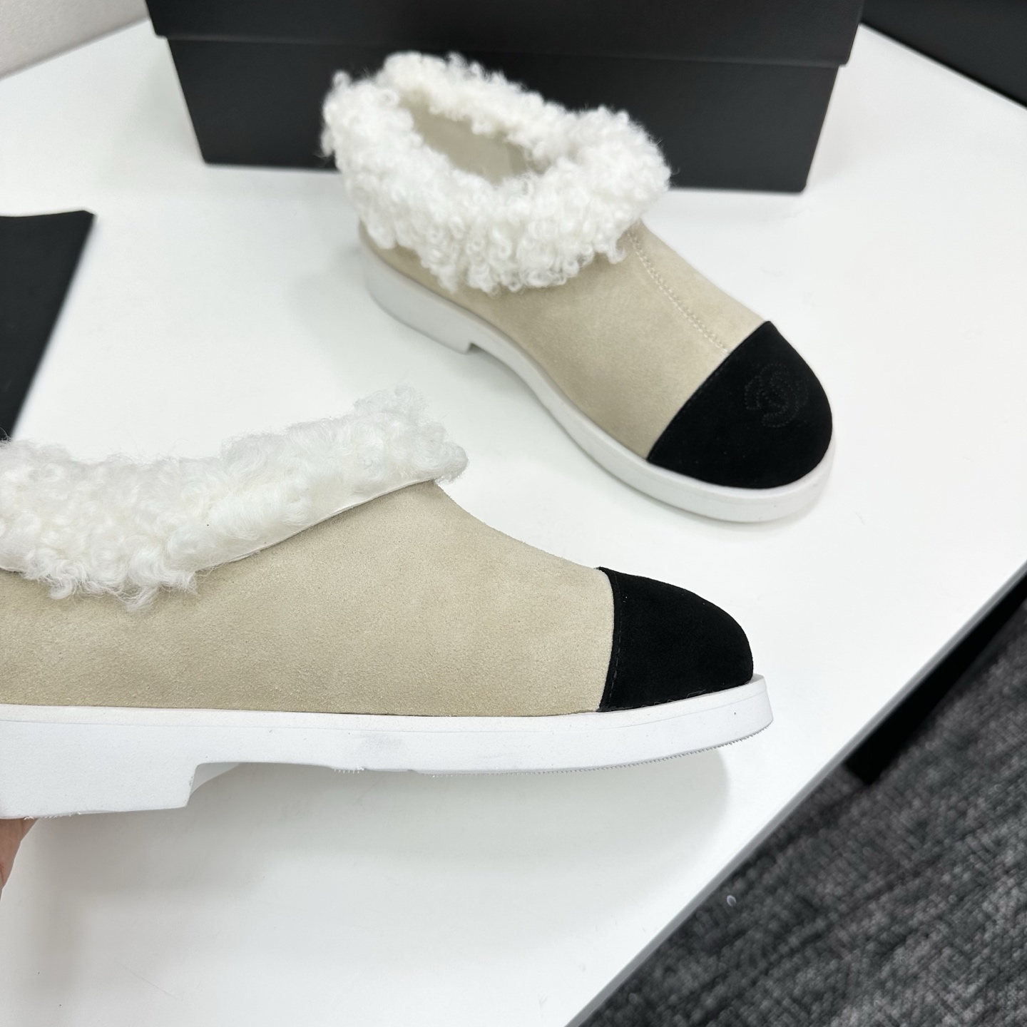 Chanel Women's Suede & Shearling Ankle Boots - Stylish & Comfortable 10 i1759609702780 4847 0 8