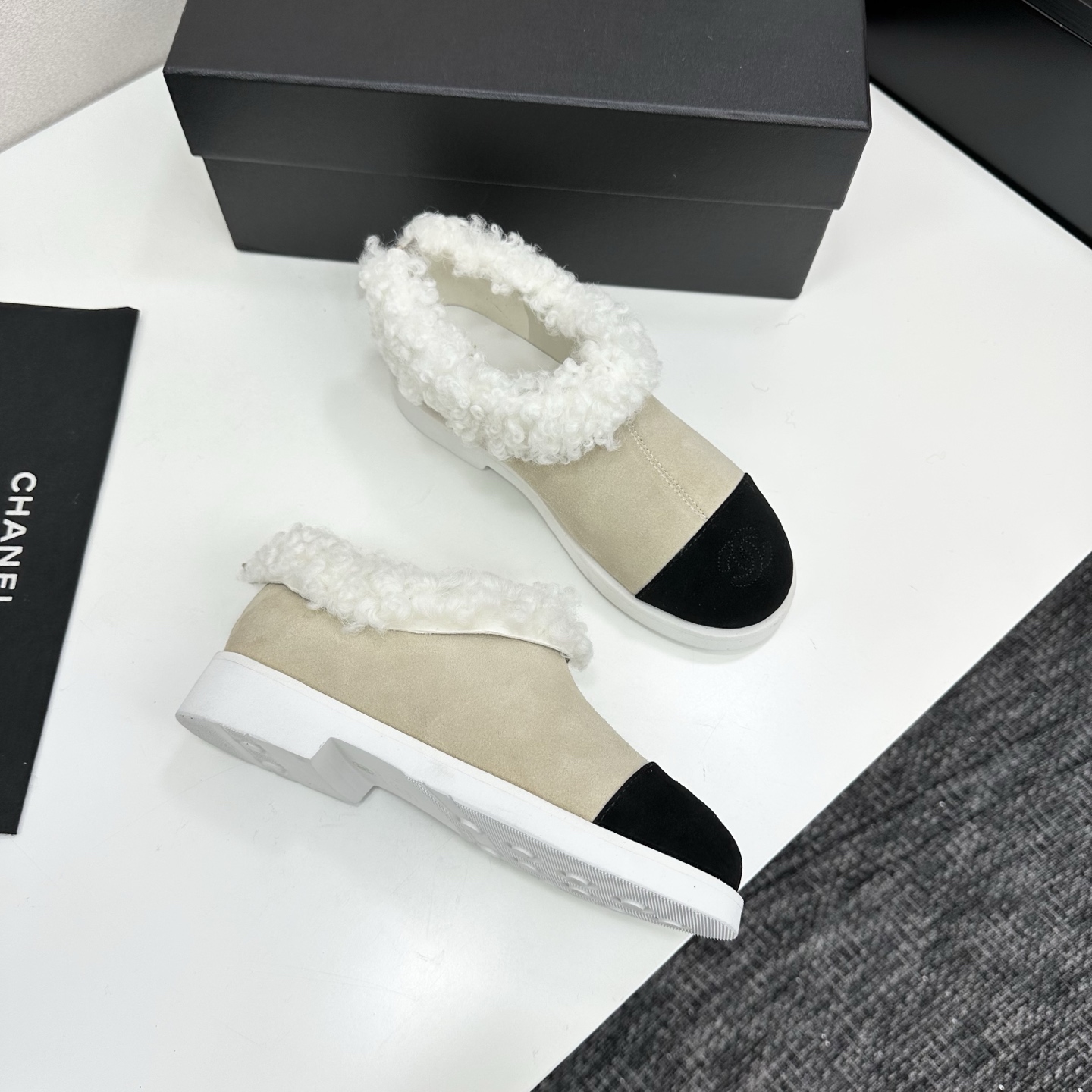 Chanel Women's Suede & Shearling Ankle Boots - Stylish & Comfortable 9 i1759609702810 8649 0 7