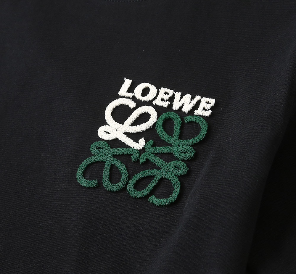 LOEWE面料纯棉320g颜色白色黑色尺码MLXLXXL3XL男女同款