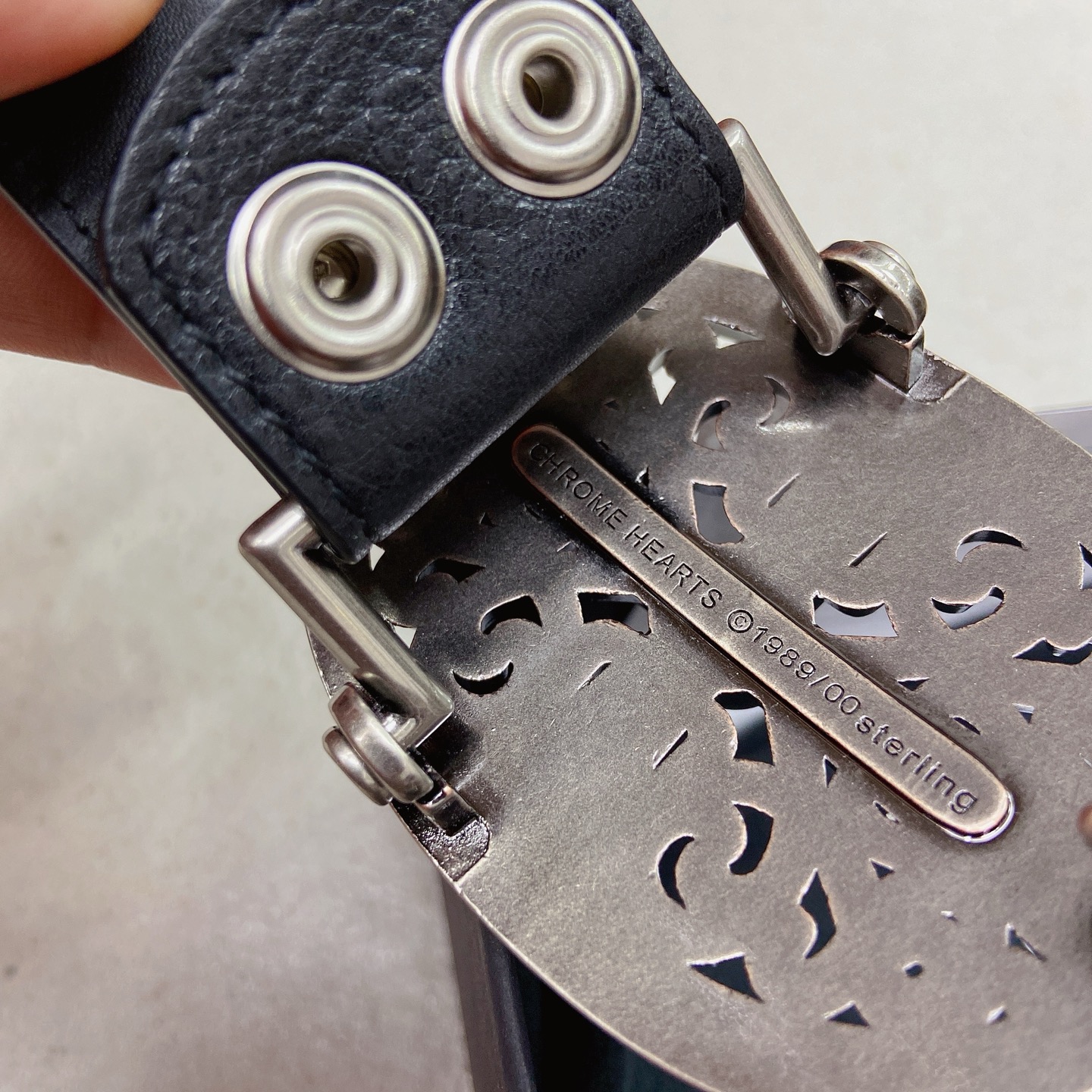 𝐂𝐡𝐫𝐨𝐦𝐞𝐇𝐞𝐚𝐫𝐭𝐬 克罗心腰带。守护者黄铜镀925银五金搭配原版油蜡头层牛皮，宽度3.8厘米， 整