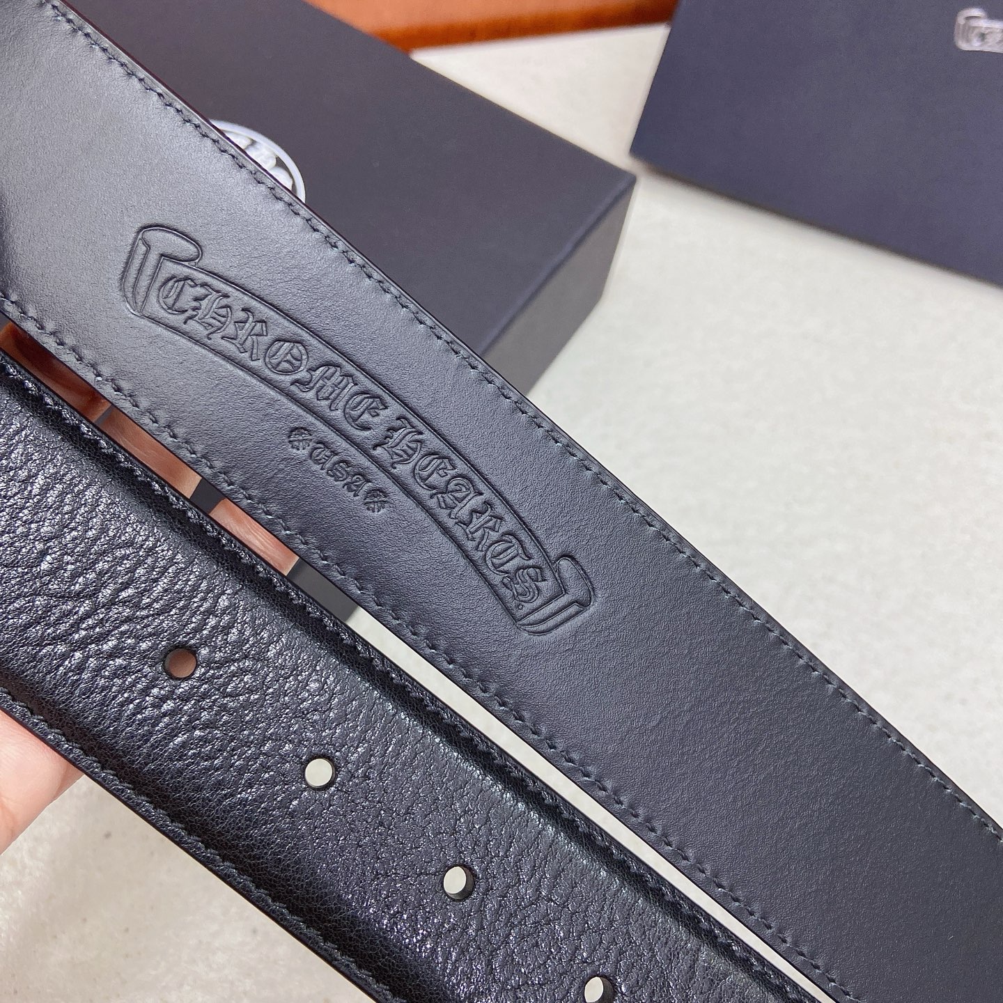 𝐂𝐡𝐫𝐨𝐦𝐞𝐇𝐞𝐚𝐫𝐭𝐬 克罗心腰带。墓葬黄铜镀925银五金搭配原版油蜡头层牛皮，宽度3.8厘米， 整体