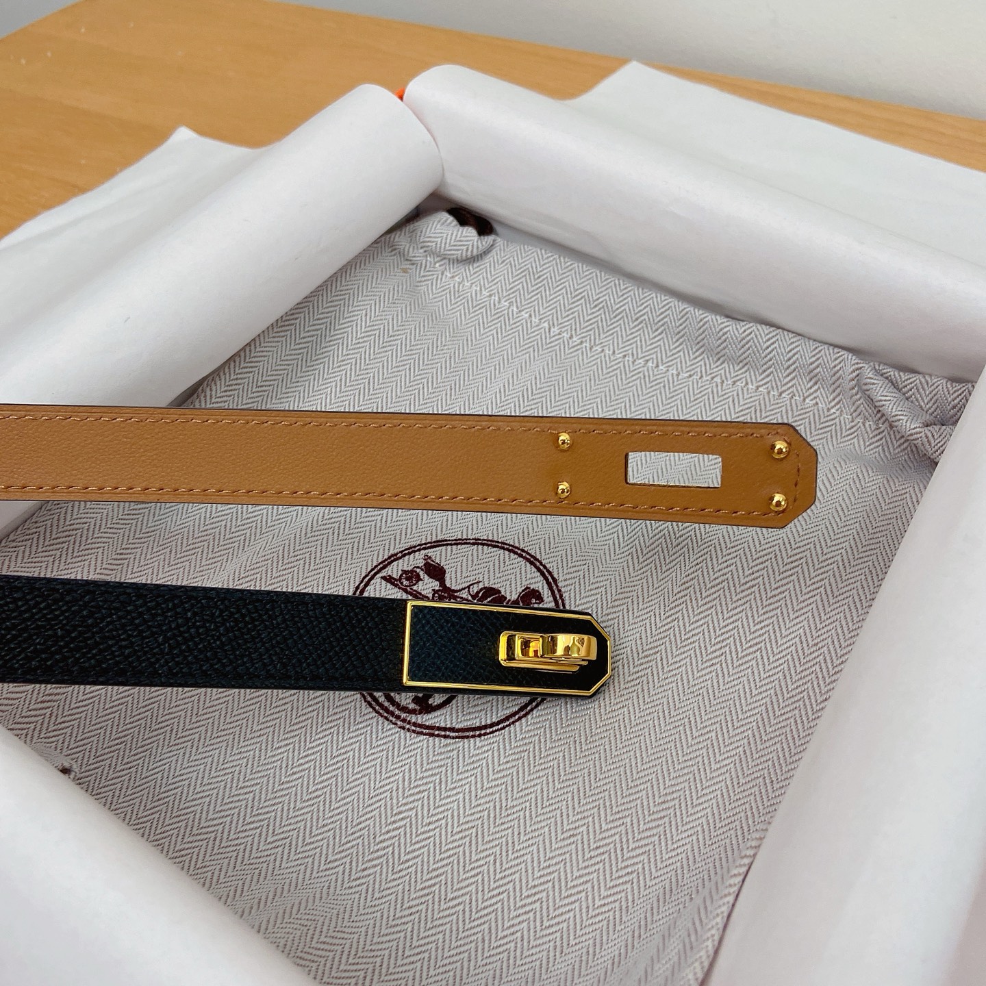 HERMES Kelly 18mm腰帶 腰封 贴皮精品五金 搭配ePsom原版皮，优雅时尚