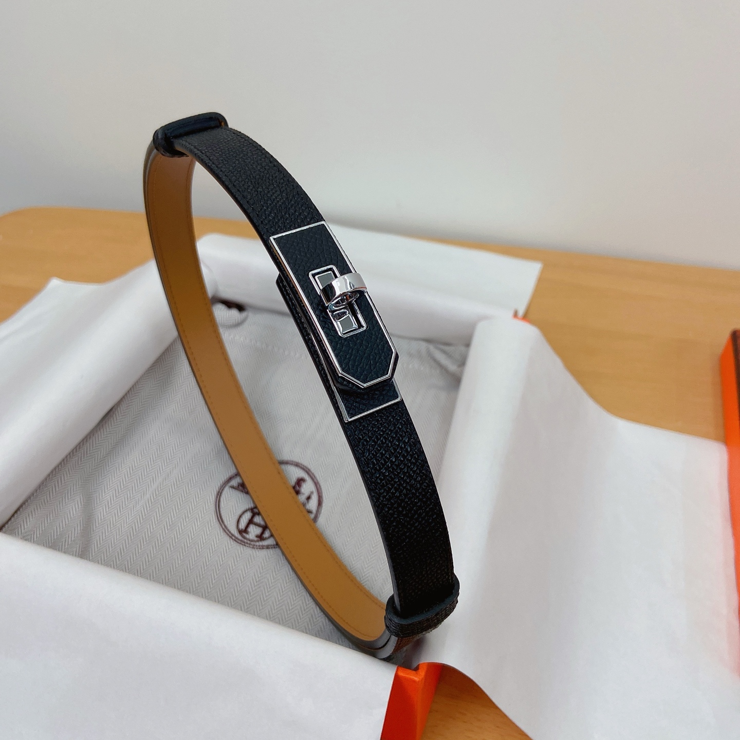 HERMES Kelly 18mm腰帶 腰封 贴皮精品五金 搭配ePsom原版皮，优雅时尚