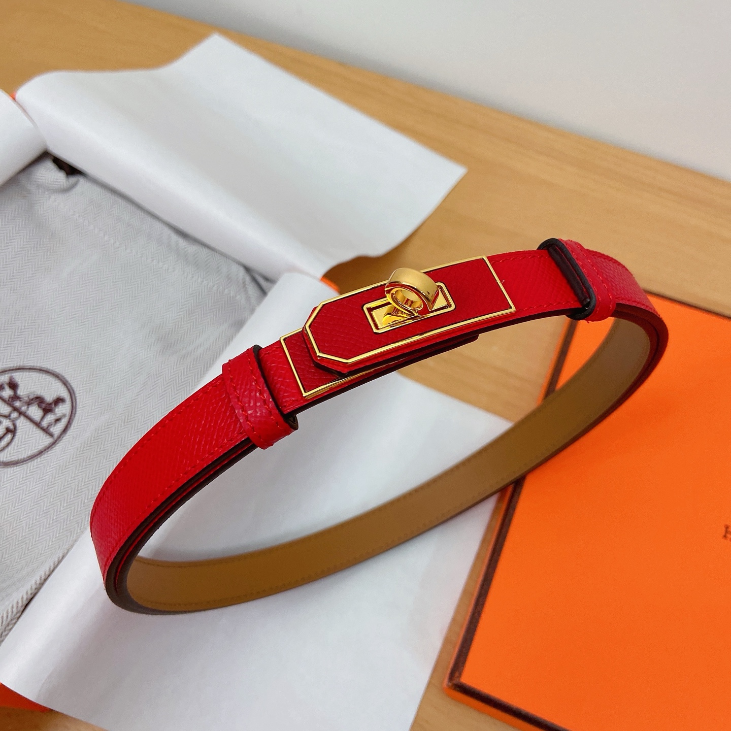 HERMES Kelly 18mm腰帶 腰封 贴皮精品五金 搭配ePsom原版皮，优雅时尚