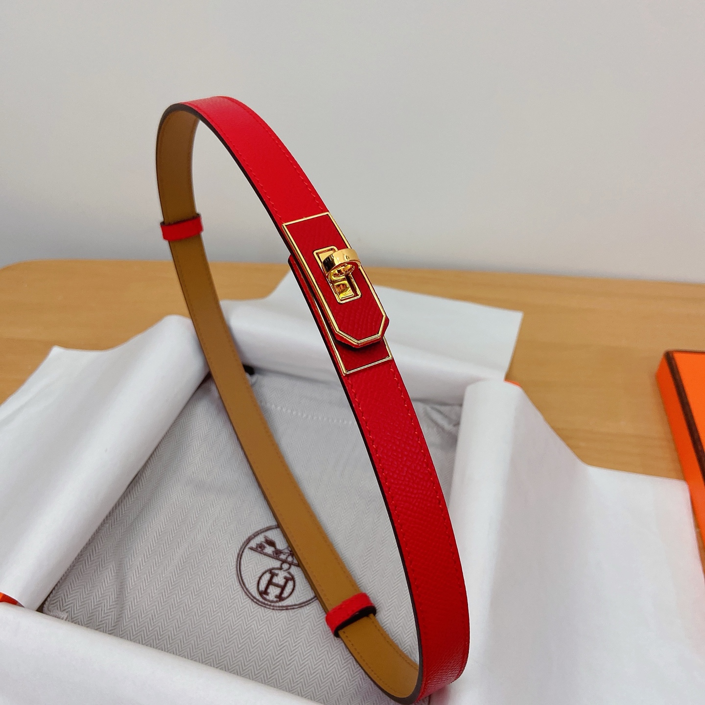 HERMES Kelly 18mm腰帶 腰封 贴皮精品五金 搭配ePsom原版皮，优雅时尚