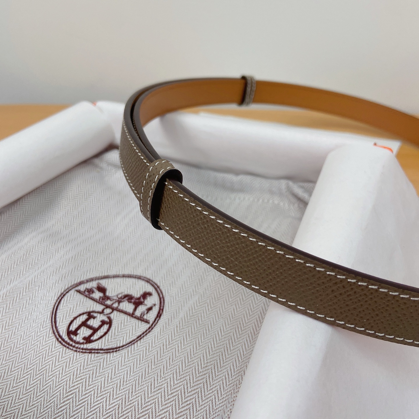HERMES Kelly 18mm腰帶 腰封 贴皮精品五金 搭配ePsom原版皮，优雅时尚