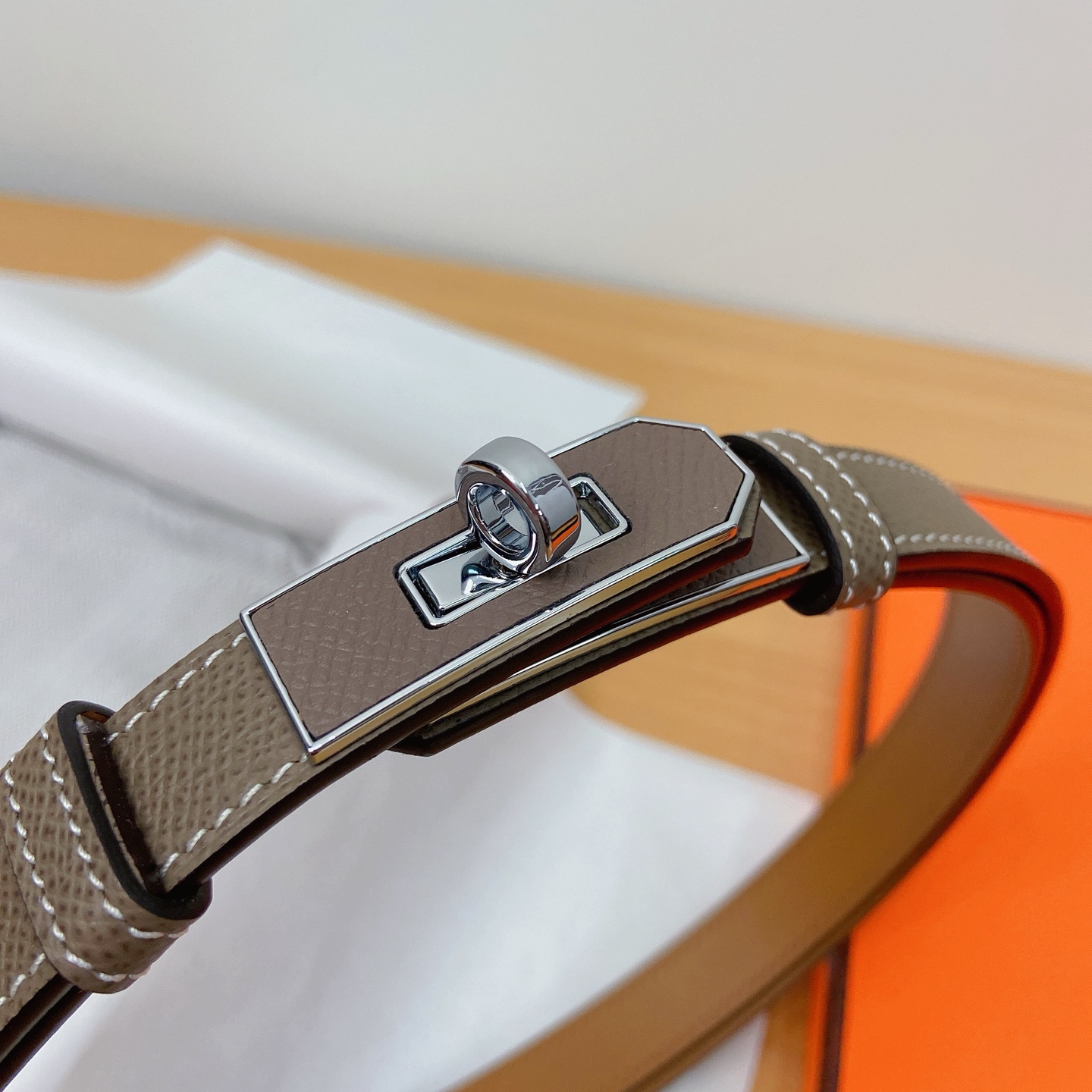 HERMES Kelly 18mm腰帶 腰封 贴皮精品五金 搭配ePsom原版皮，优雅时尚