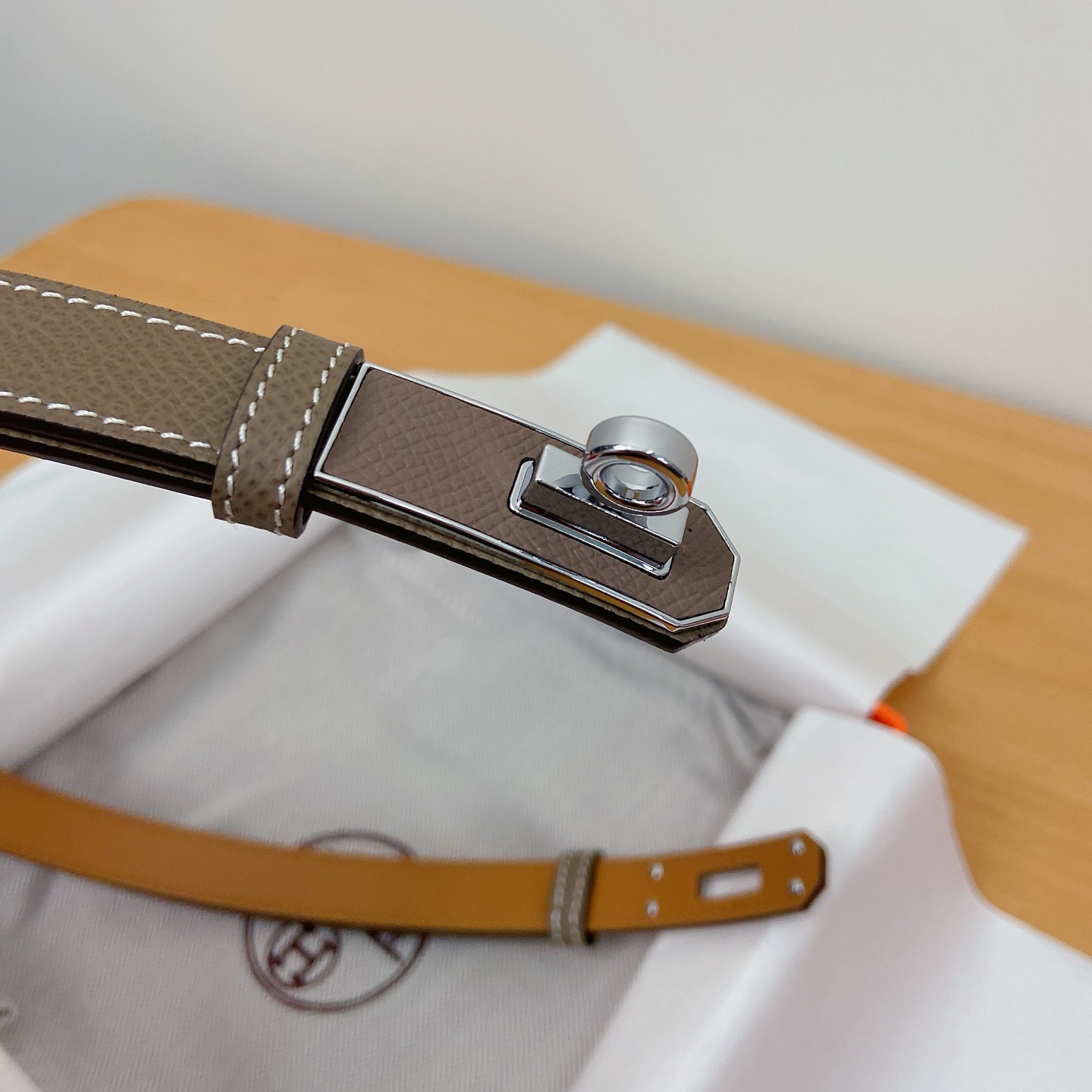 HERMES Kelly 18mm腰帶 腰封 贴皮精品五金 搭配ePsom原版皮，优雅时尚