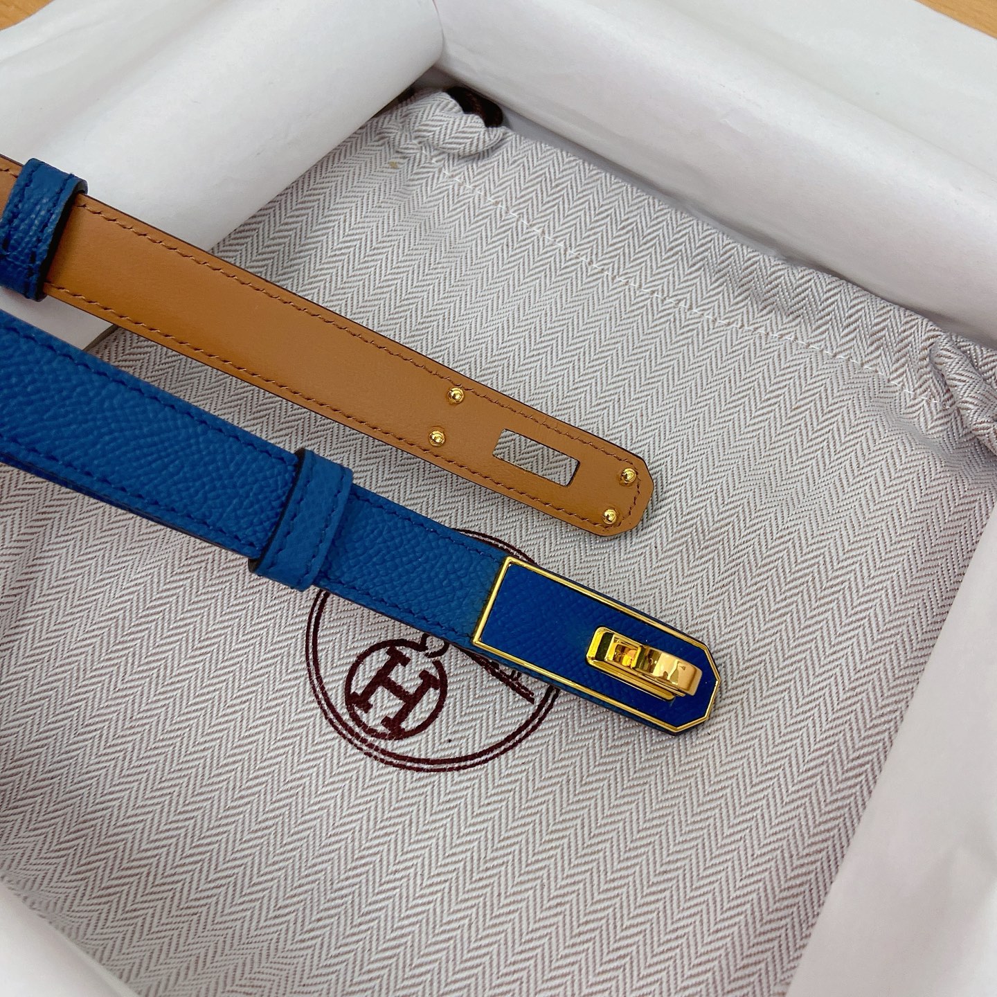 HERMES Kelly 18mm腰帶 腰封 贴皮精品五金 搭配ePsom原版皮，优雅时尚