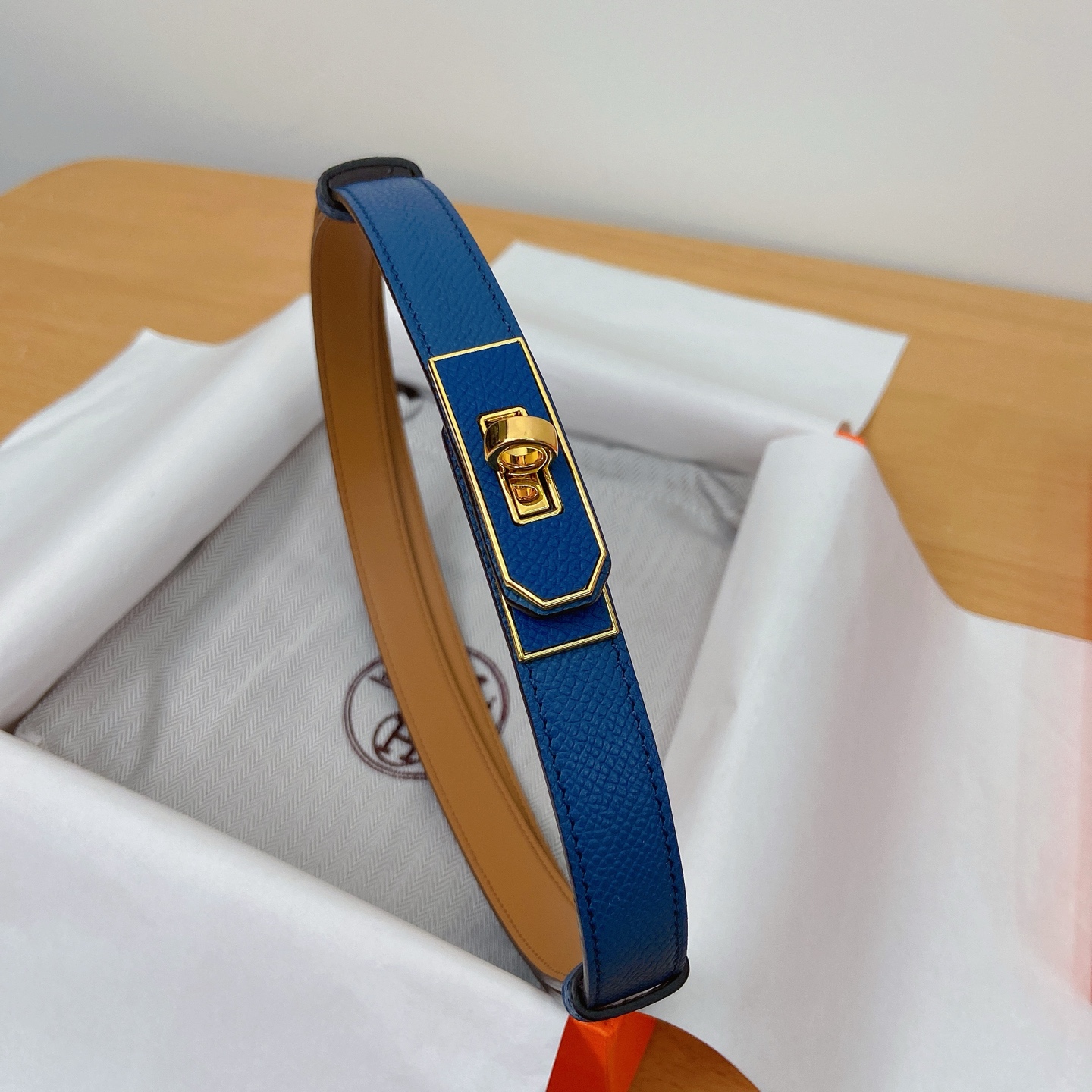 HERMES Kelly 18mm腰帶 腰封 贴皮精品五金 搭配ePsom原版皮，优雅时尚