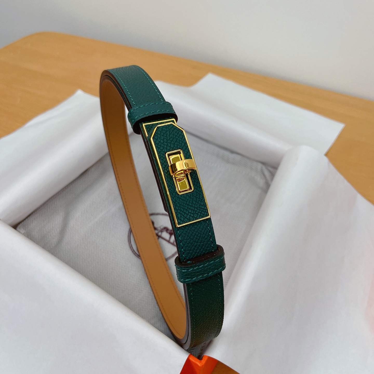 HERMES Kelly 18mm腰帶 腰封 贴皮精品五金 搭配ePsom原版皮，优雅时尚