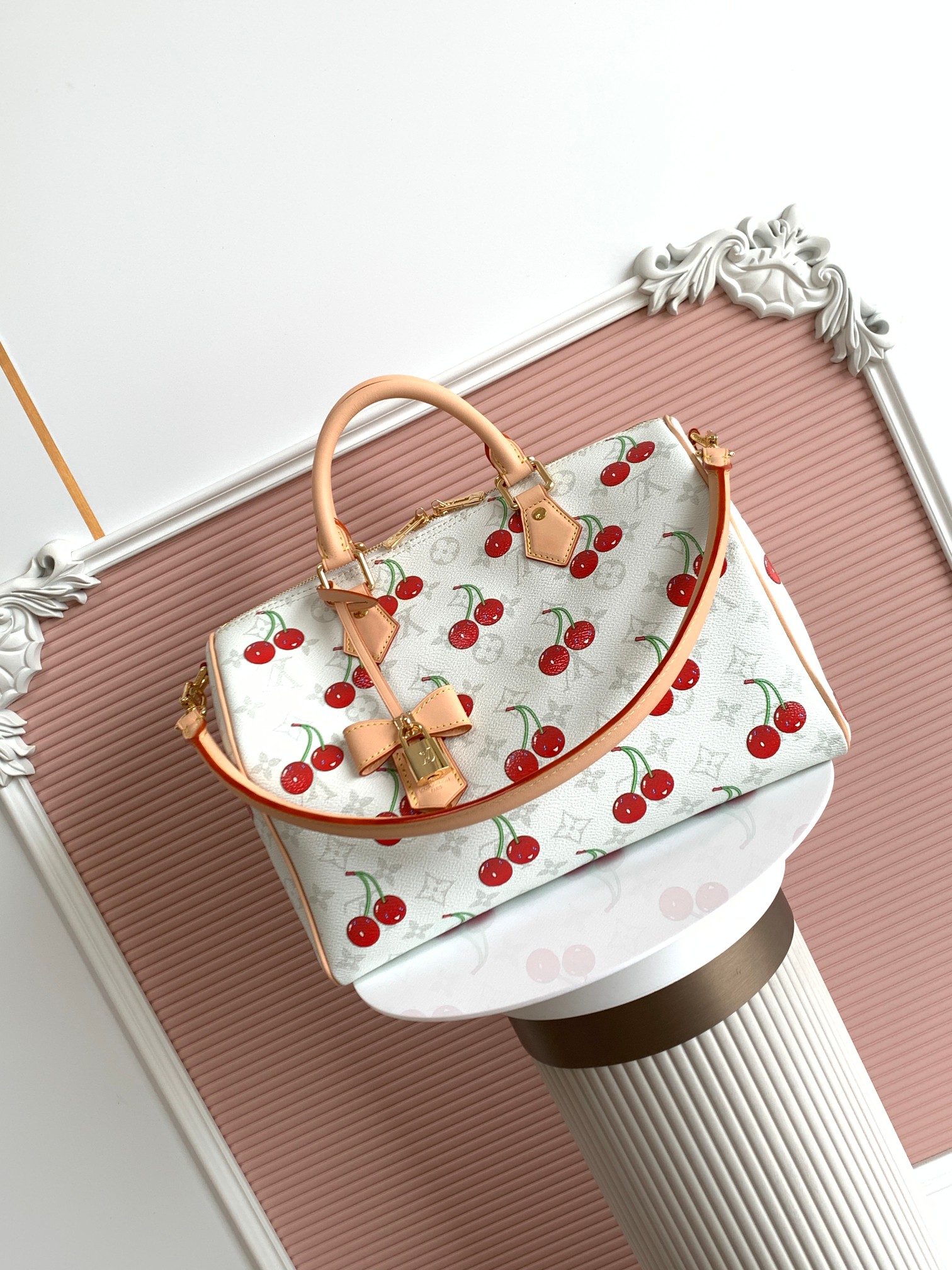 14238 modelo P480 [chip de transcodificación 163c01, serigrafía 3D cereza a juego] M14328 tapa de cerezo con flor blanc…
