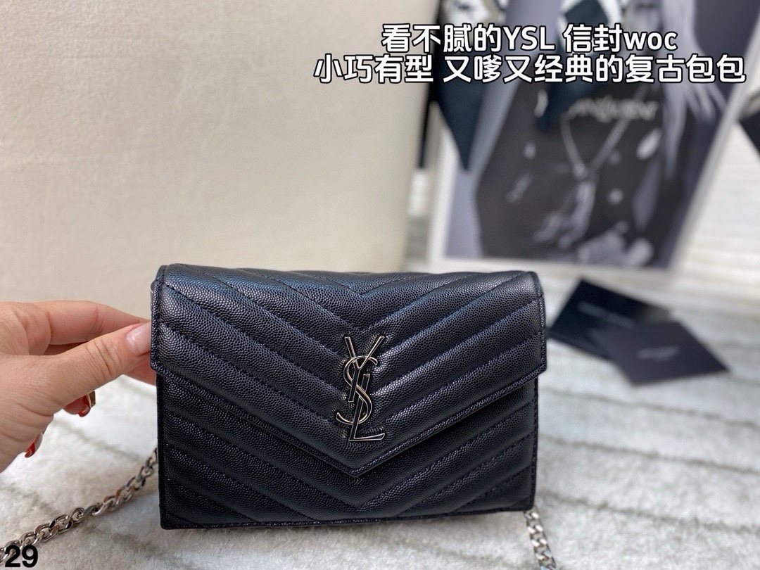 P240 Full Set Of Packaging | | Ysl Envelope Bag A Proper High-end Bag With A Classic And Elegant Temperament. The Caviar Texture Is Very Wear-resistant And Durable. It Is A Small Size With A Good Capacity Among Woc Bags. The Size Is More Delicate And Cute. The Shoulder Strap Is Adjustable. It Is Ok To Be Worn On One Shoulder And Cross-body. It Will Not Bump Into The Bag Easily Size: 19 12 With Scarf