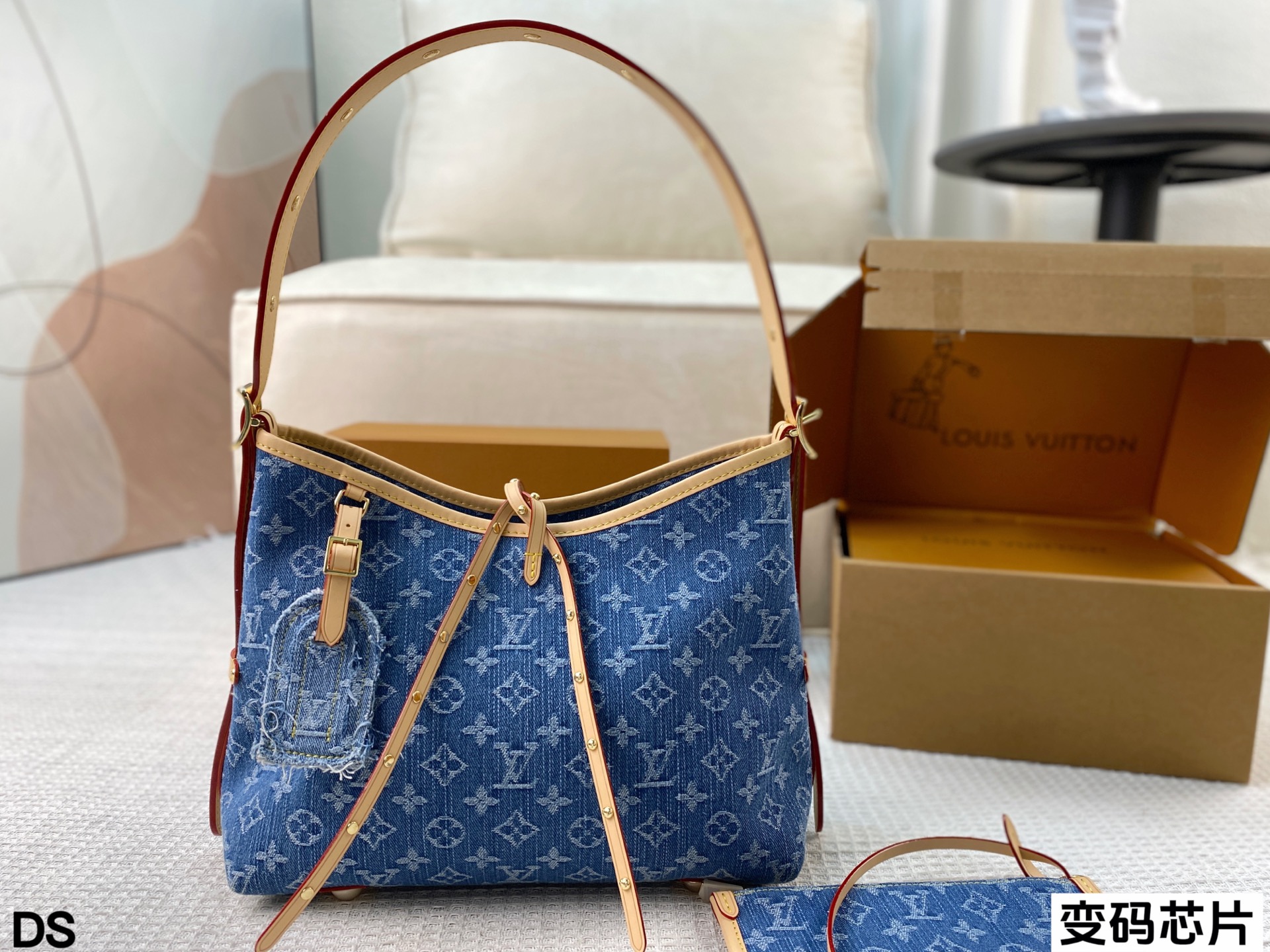P375 Full Set Of Packaging | | Denim Denim Series I Really Love It | Lv Limited Edition Denim Denim Carryall. The Overall Style Is More Casual And Retro. The Capacity Is Also Generous. The Bag Is Very Light. It Is Very Good For Daily Travel And Travel. The Return Rate Is Very High. Fried Chicken Is Rare Size: 31 25 Transcoding Chip