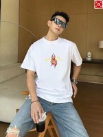 Dior Wholesale
 Clothing T-Shirt Men Cotton Spring/Summer Collection Fashion Casual