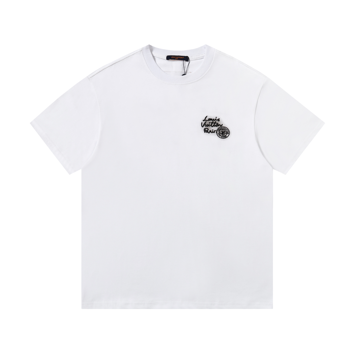 P75 2651 # Nueva camiseta de manga corta con estampado de algodón puro de 26 hilos, tela de doble hilo de 270 g Color: …