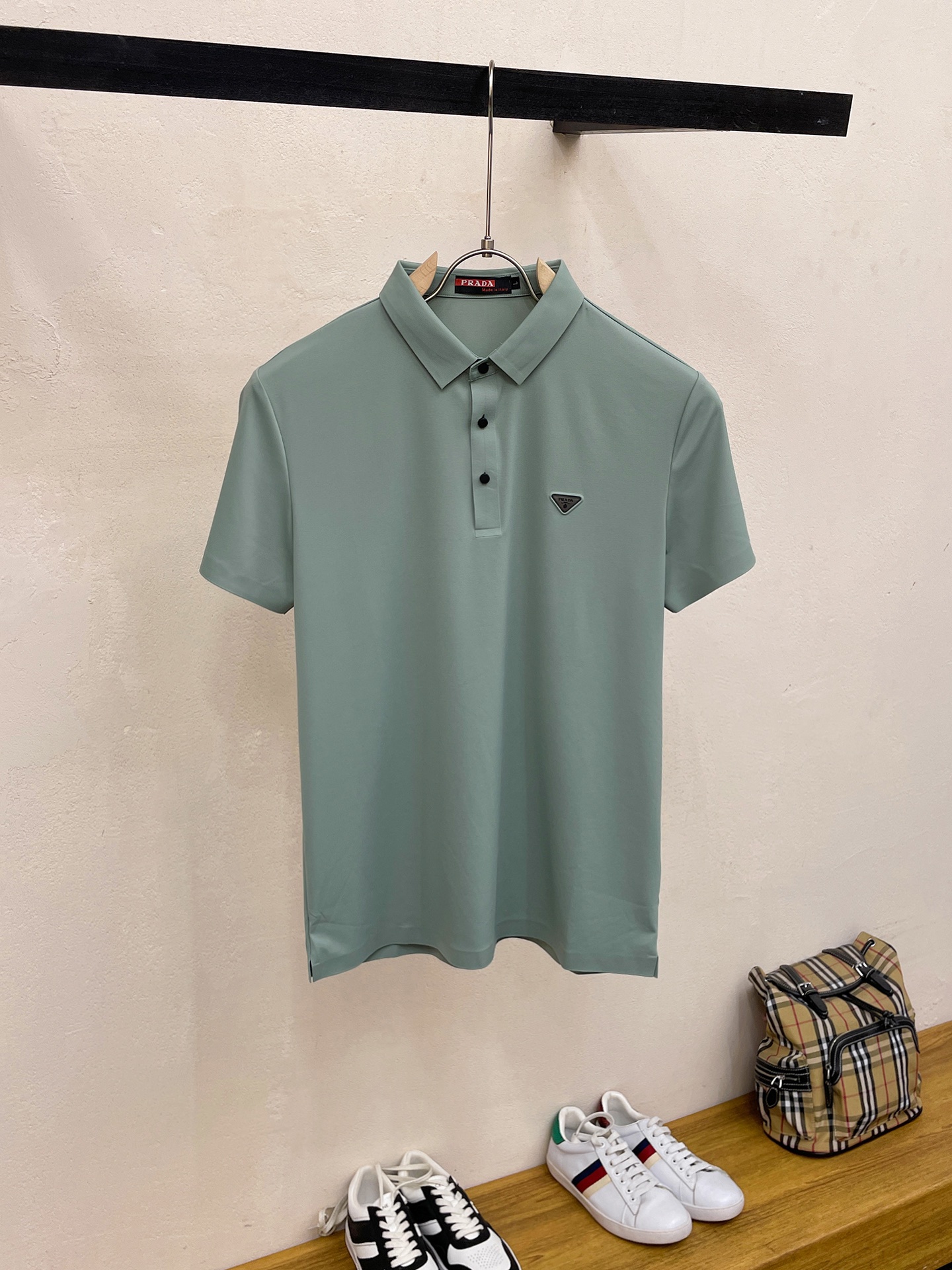 Prada Kleding Polo Mannen Zomercollectie Fashion Casual