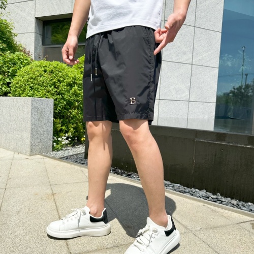 Burberry Men's Black Cotton Blend Summer Casual Shorts with Logo 1 Burberry Men's Black Cotton Blend Summer Casual Shorts with Logo