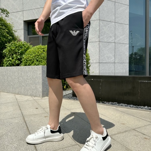 Armani 2025 Summer Men's Casual Shorts With Logo Side Stripe 1 Armani 2025 Summer Men's Casual Shorts With Logo Side Stripe