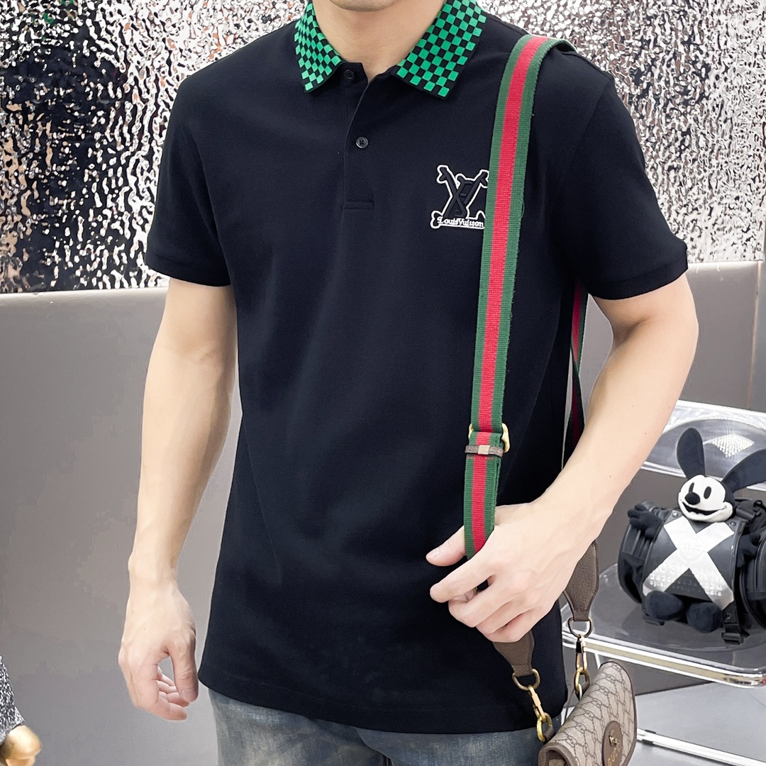 Louis Vuitton Clothing Polo Men Summer Collection Fashion Casual