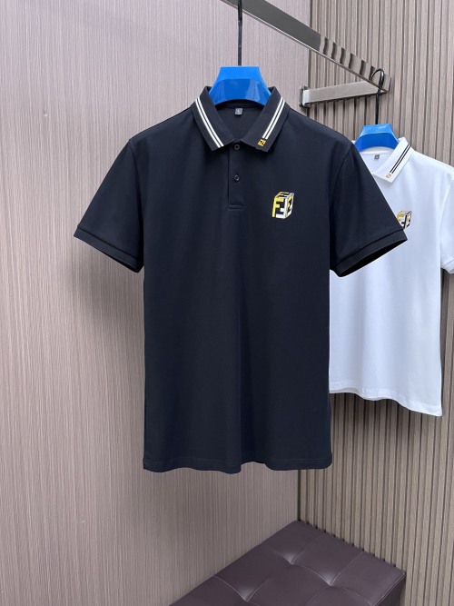 Fendi Men's Polo Shirt - Short Sleeve, Breathable Fabric, Business Casual Look 1 Fendi Men's Polo Shirt - Short Sleeve, Breathable Fabric, Business Casual Look