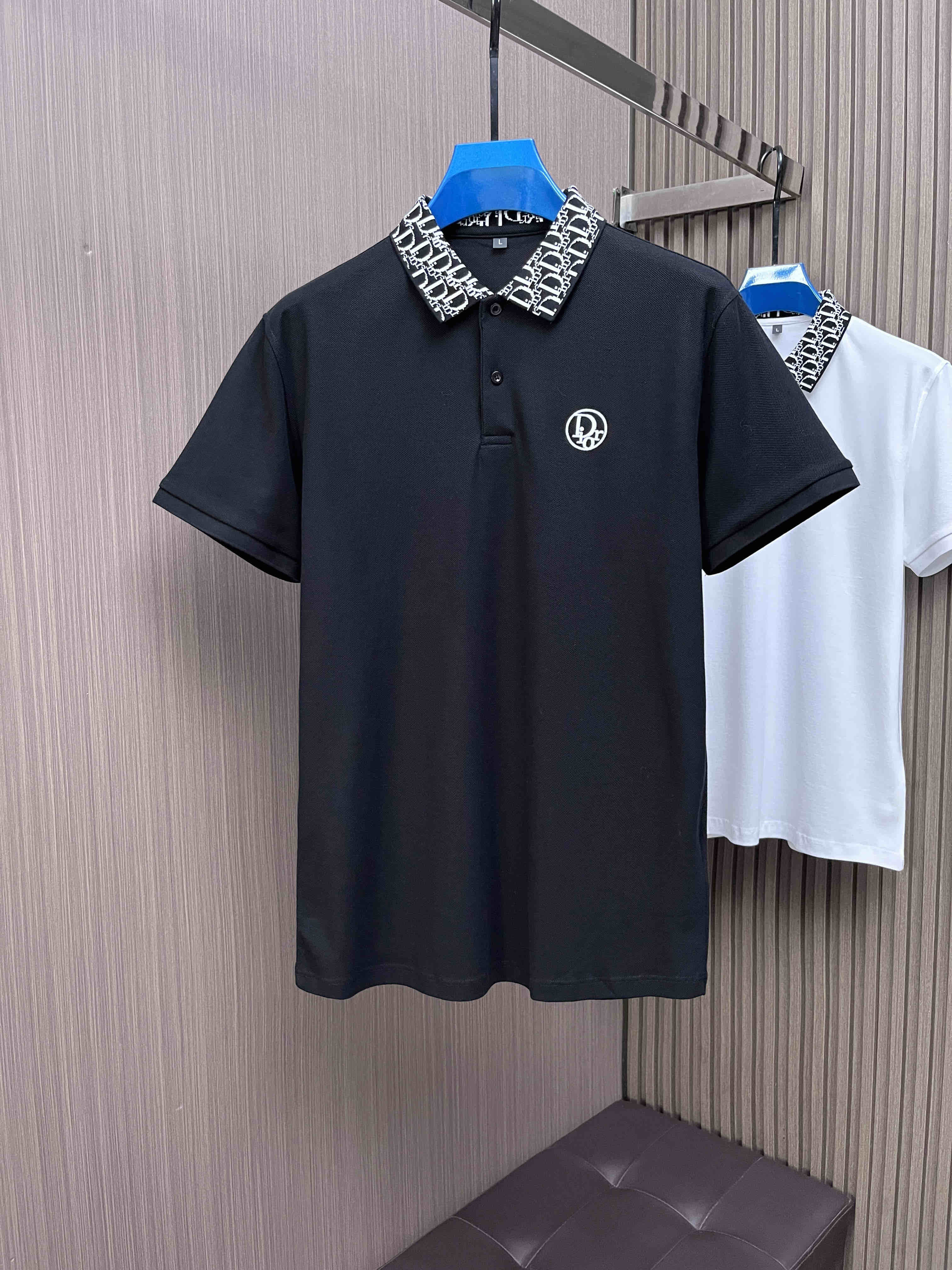 Dior Men's Business Casual Polo Shirt - Comfortable Tech Fabric, Stylish Design