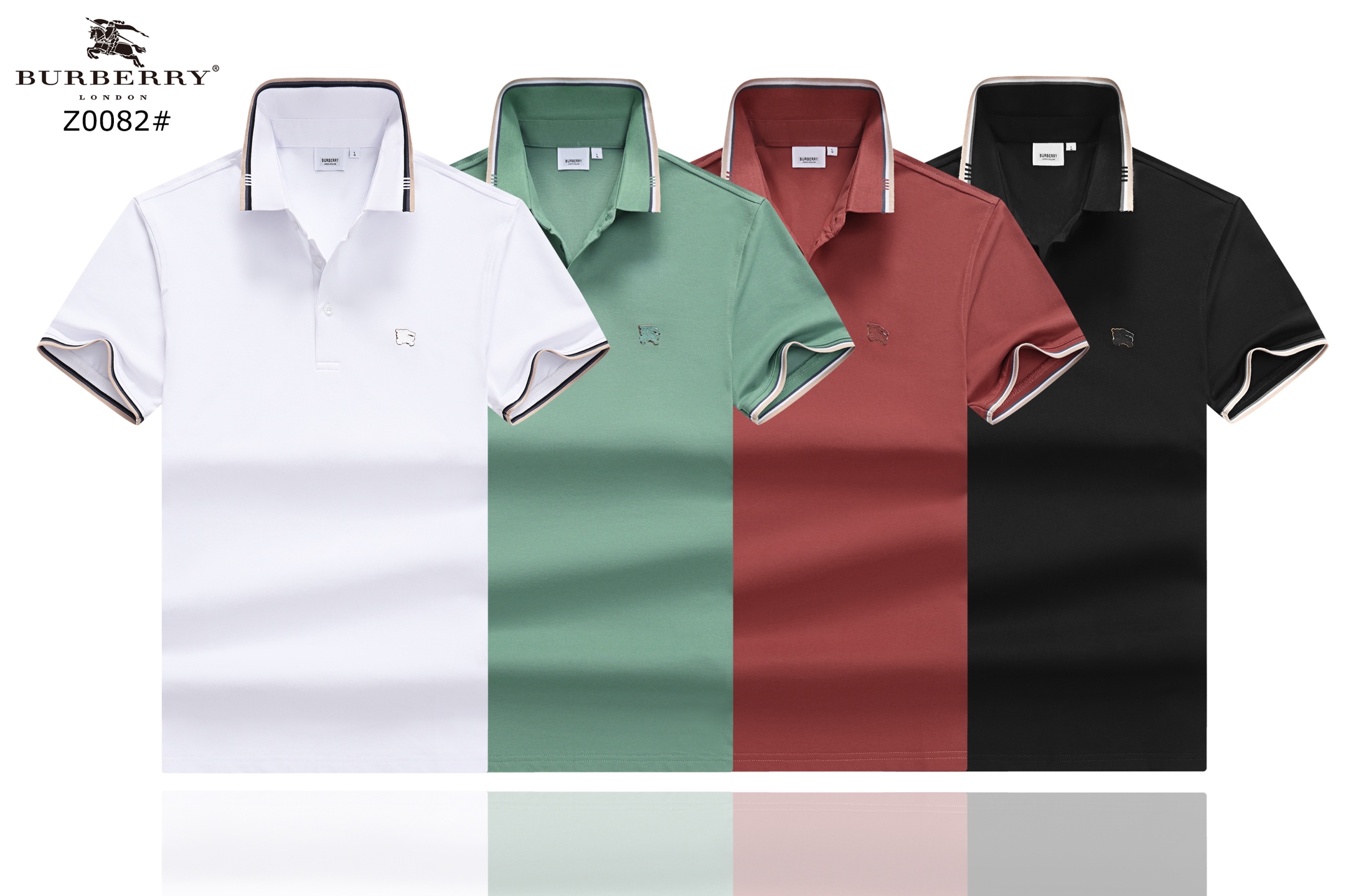 Burberry Short Sleeve Polo Shirt Classic Fit Casual Business for Men 2 i1747669223603 3452 0 0