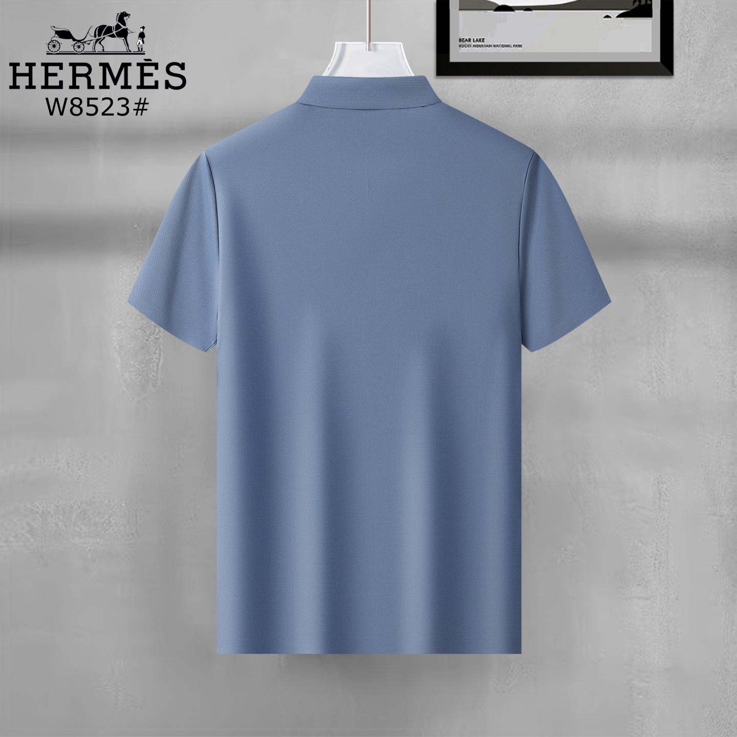Hermès Men's Polo Shirt, Classic Short Sleeve Pique Cotton Polo 6 i1747669790007 173 0 4