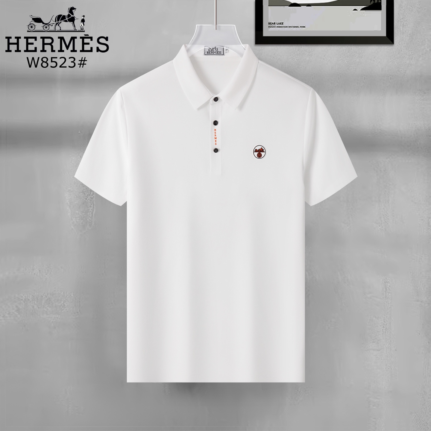 Hermès Men's Polo Shirt, Classic Short Sleeve Pique Cotton Polo 5 i1747669792905 2675 0 3