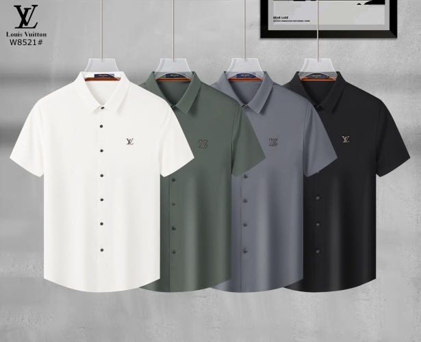 Louis Vuitton Men's Summer Short Sleeve Button-Down Shirt - Classic & Stylish 15 Louis Vuitton Men's Summer Short Sleeve Button-Down Shirt - Classic & Stylish